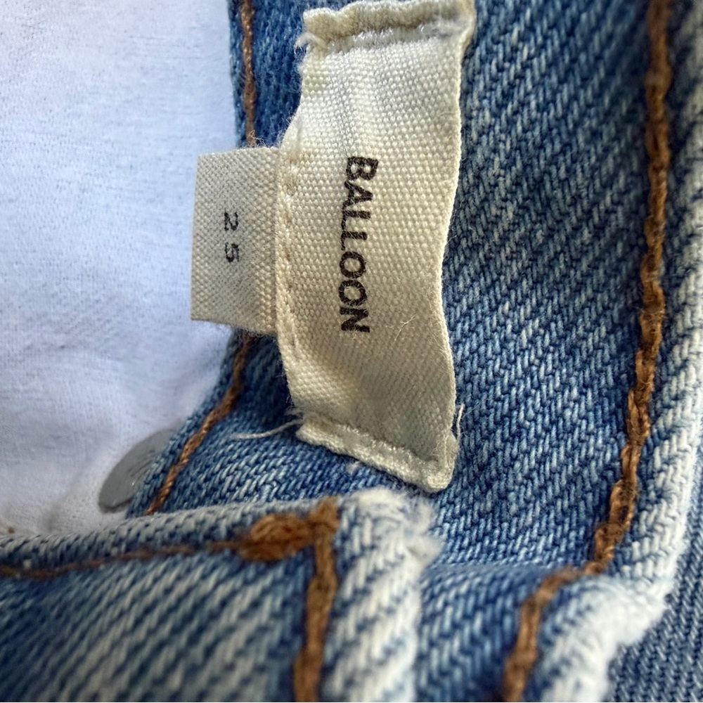 Madewell Balloon Jeans Barrel Leg Blue Denim High Waist Size 25 - Picture 5 of 10
